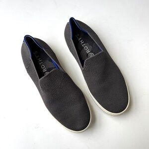 ROTHYS $99 Womens 8 Charcoal Gray White The Original Slip On Sneaker Casual Shoe